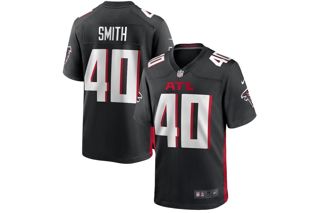 Men Atlanta Falcons #40 Keith Smith Nike Black Game NFL Jersey->atlanta falcons->NFL Jersey